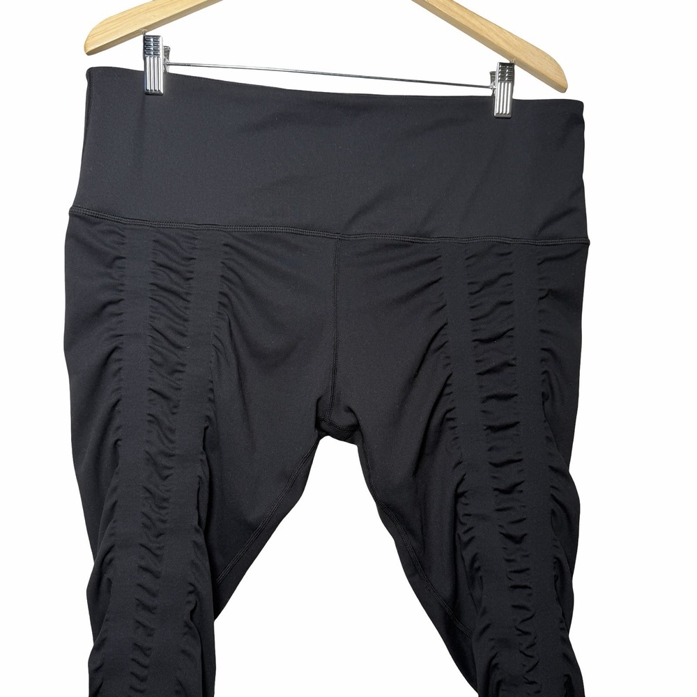 SweetFlexx Women's Capri Resistance Leggings No Pocket Size 18 Black High Waist - Picture 4 of 9